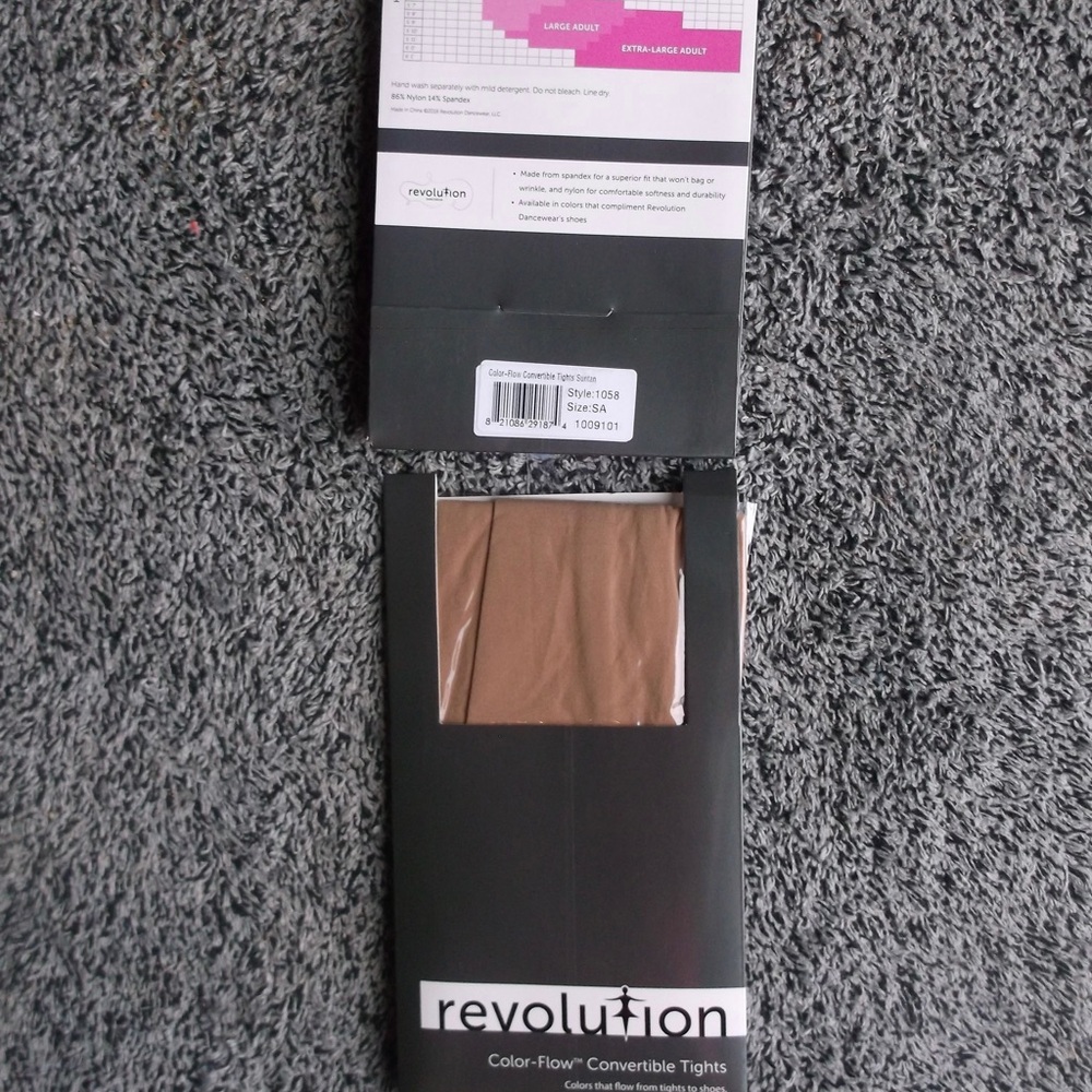 Bundle 2 pairs Revolution dancewear SA suntan tights